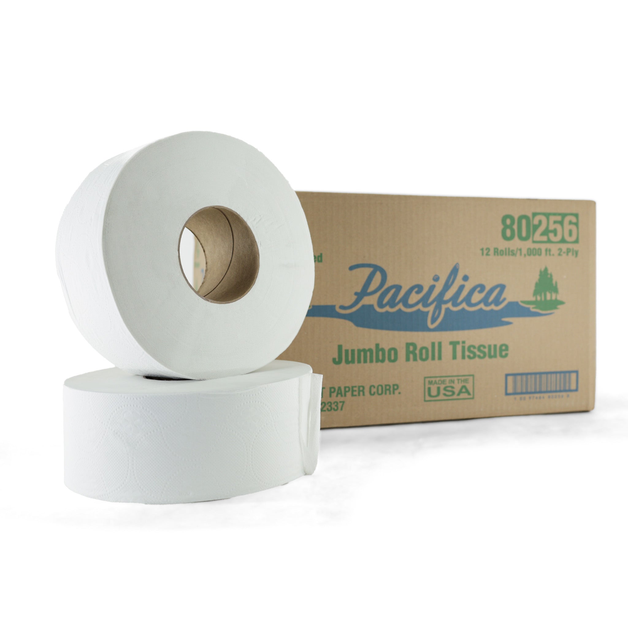 **Pacifica White Jumbo Roll Bathroom Tissue - 12 Rolls, 1000 ft - Ultra Soft & Strong Toilet Paper for Home & Office Use**    (Optional addition for specific use cases: *Perfect for Bulk Storage, High-Traffic Restrooms, or Emergency Preparedness Kits*)