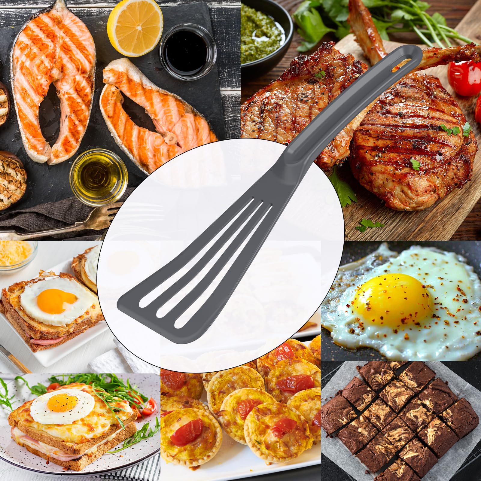 Slotted Spatula - Heat Resistant Professional Fish Turner & Flipper - Safe for Nonstick Cookware - Perfect for Grilling, Flipping Fish & Cooking Delicate Foods