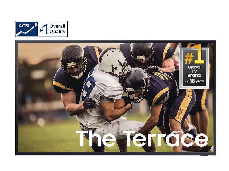 Samsung Class The Terrace QLED 4K Smart Outdoor TV - Weatherproof Design for Patio, Backyard & Poolside Entertainment