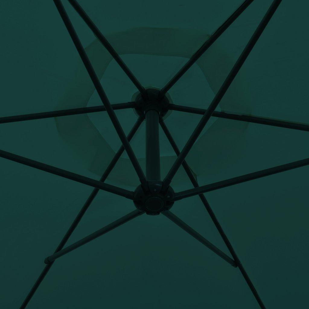 10FT Aluminum Outdoor Patio Umbrella with Crank - UV Resistant Garden Parasol for Table, Market & Hanging Use - Includes Portable Base Stand (Green) - Perfect for Backyard, Poolside & Commercial Spaces