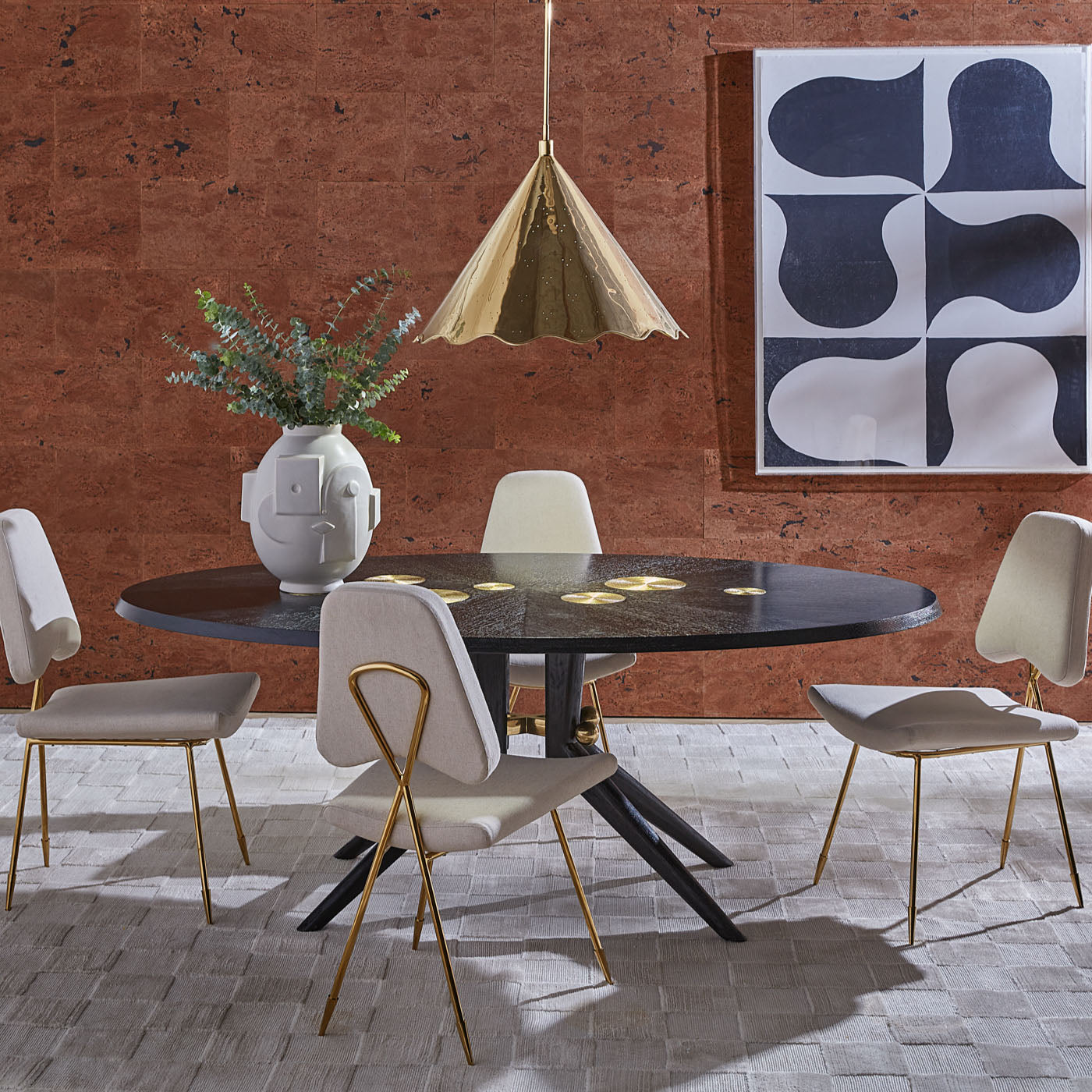 Modern Trocadero Dining Table - Elegant Wooden Kitchen Table for 6 - Perfect for Family Dinners & Entertaining Guests