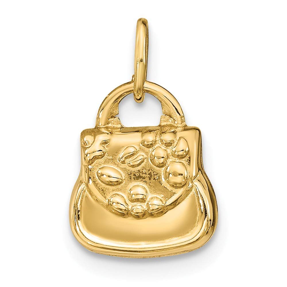 14K Yellow Gold 3D Purse Charm - Elegant Handbag Accessory for Women | Roy Rose Jewelry | Perfect Gift for Birthday, Anniversary & Special Occasions