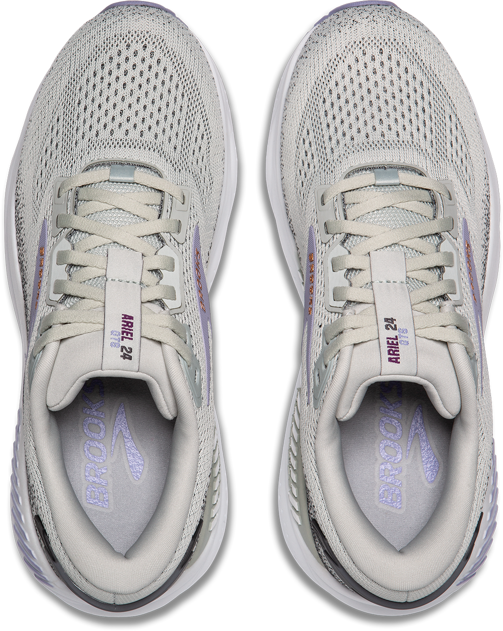 Ariel GTS 24 WIDE Women's Running Shoes - Size 8.0 (Mercury/Ebony/Sweet Lavender) | Lightweight Cushioned Sneakers for Jogging, Gym Workouts & Everyday Wear
