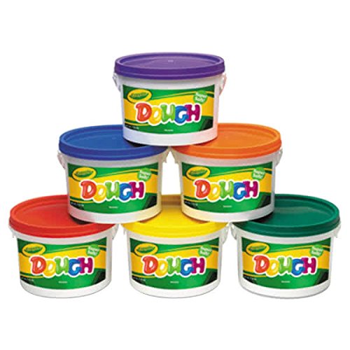 TableTop King 570016 3 lb Assorted Color Modeling Dough Bucket Set of 6 - Non-Toxic Play Dough for Kids Arts & Crafts, Classroom Activities, and Sensory Play