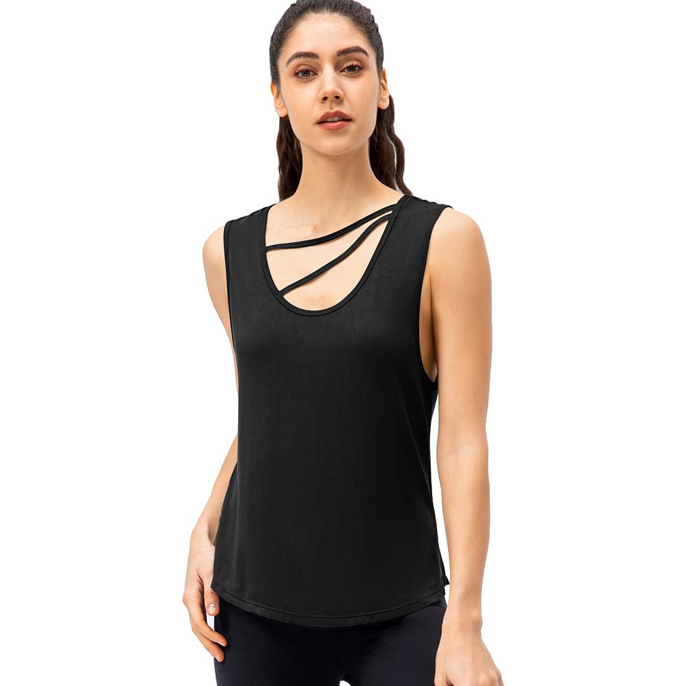 Women's Yoga Tank Tops - Sleeveless Workout Shirts for Yoga, Gym & Running | Breathable Athletic Activewear for Fitness & Sports