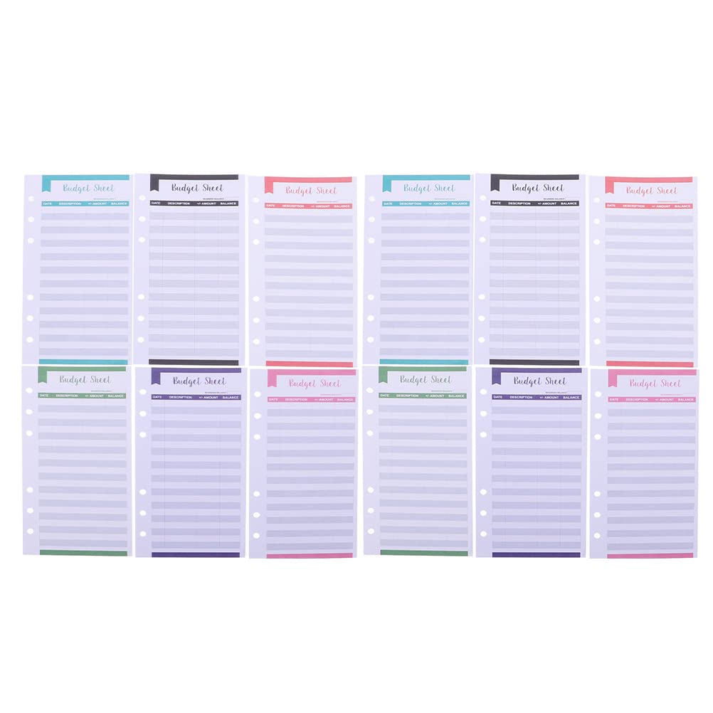 LUOZZY 24-Pack Household Budget Planners - Portable Budget Papers & Pads for Money Management - Financial Planning Accessories for Home, Office & Travel Organization