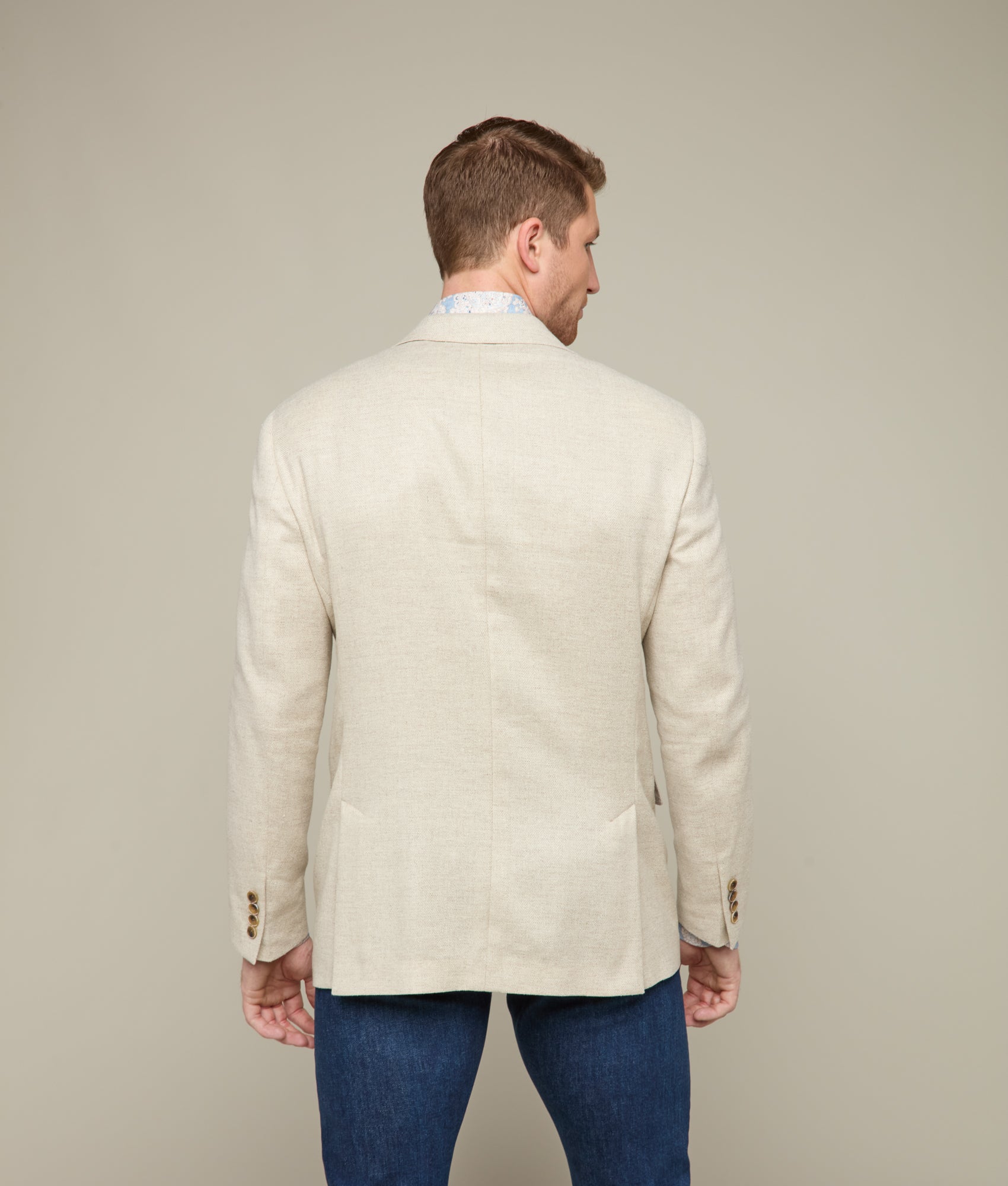Lucchese Men's Beige Sport Coat - Premium Casual Blazer for Business, Weddings & Outdoor Events