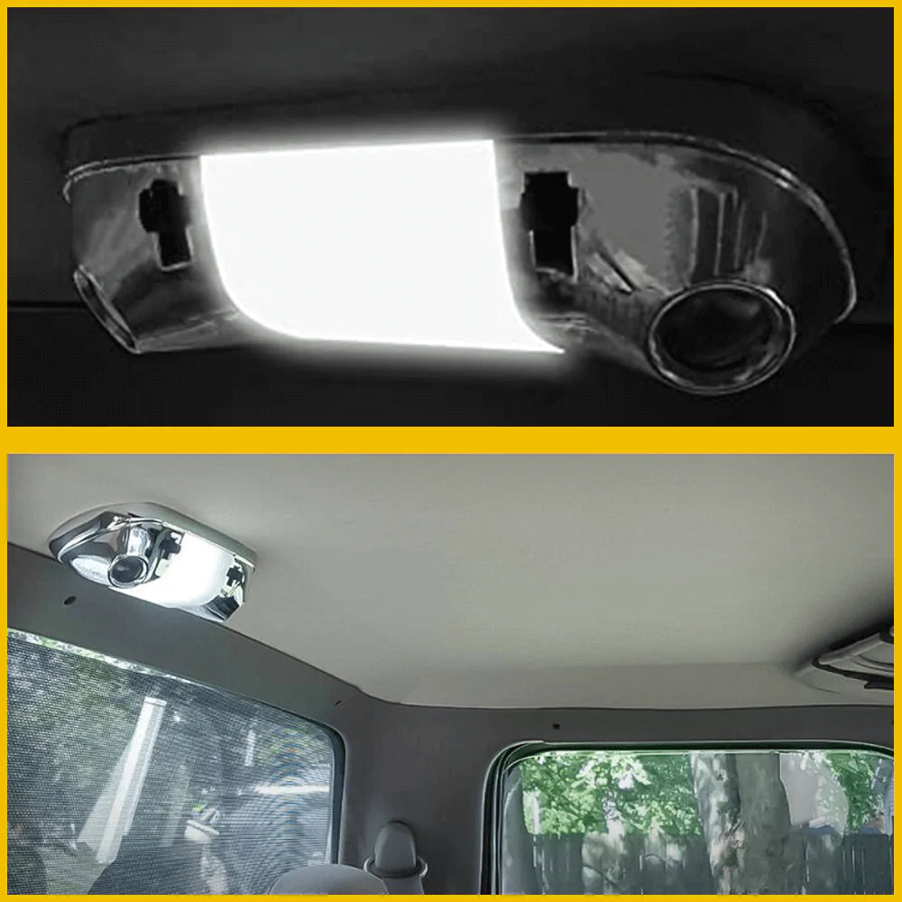 White Interior Overhead Dome Light Cover Compatible with Ford, Mercury & Lincoln Models - Durable Replacement for Car Ceiling Light - Perfect for Night Driving & Interior Lighting