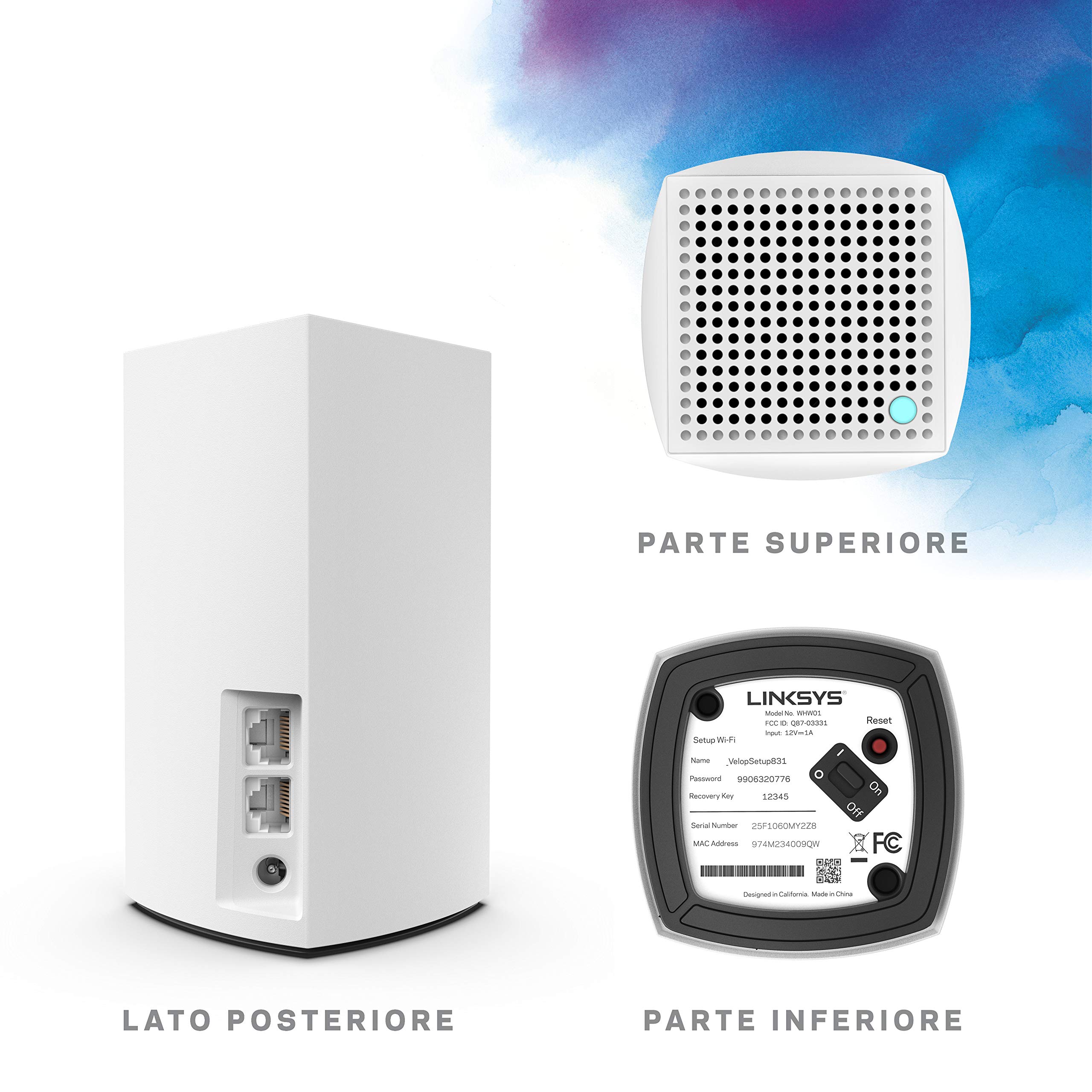 Linksys Velop Whole Home Mesh WiFi System - Tri-Band, White | Seamless Coverage for Large Homes & Smart Devices
