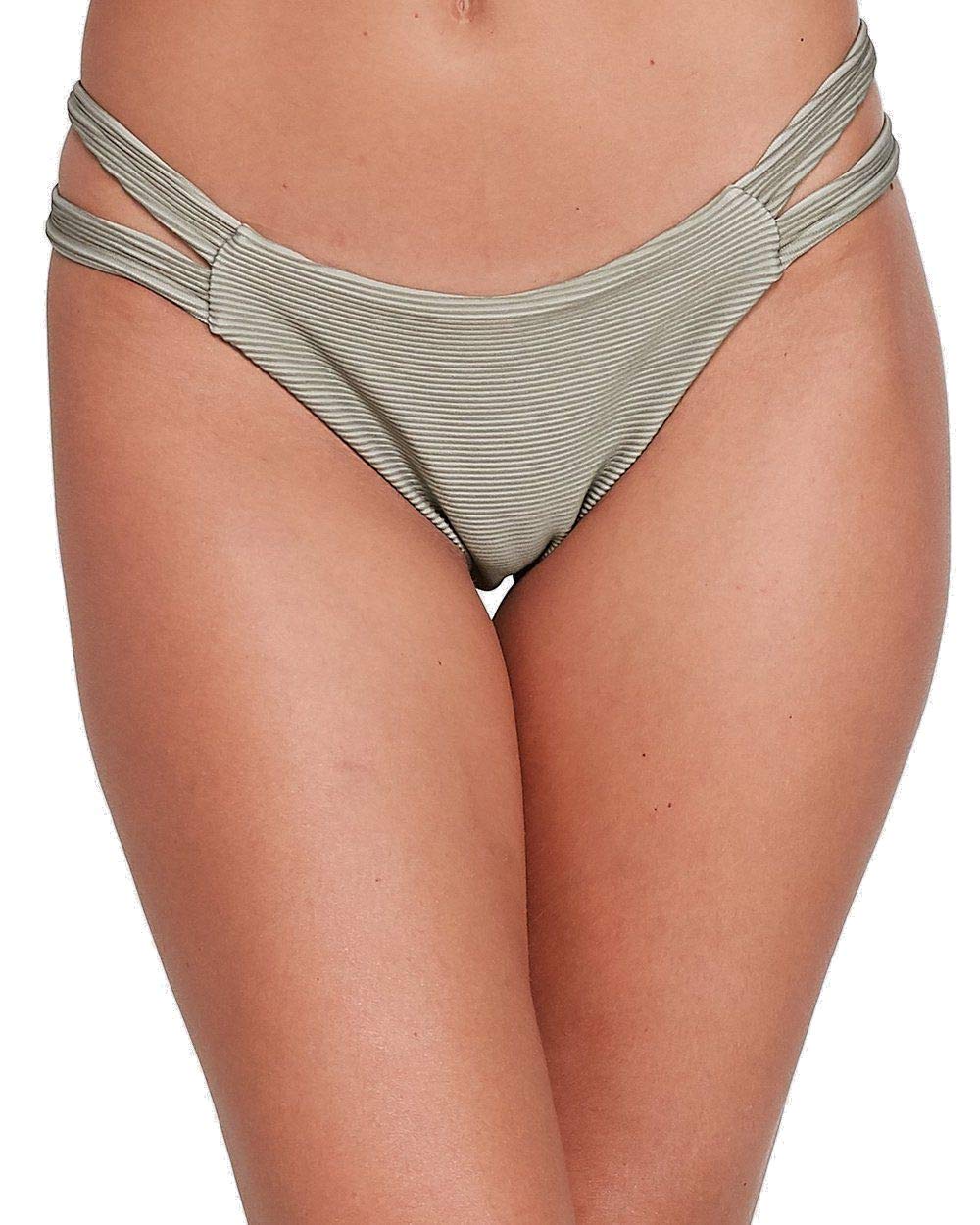 RVCA Women's Medium Coverage Bikini Bottom - Salt Wash Swimwear for Beach & Pool | Comfortable Swim Shorts for Surfing, Vacation & Summer Activities