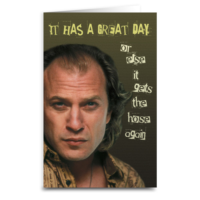 Silence of the Lambs Movie Quote Greeting Card - 'It Puts the Lotion in the Basket' Funny Horror Film Fan Gift for Birthdays, Halloween & Movie Nights