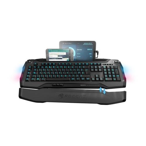 ROCCAT Skeltr RGB Gaming Keyboard with Smart Communication - Mechanical Keys, Backlit, Wired (Renewed) - Perfect for PC Gaming, Streaming & Esports Tournaments