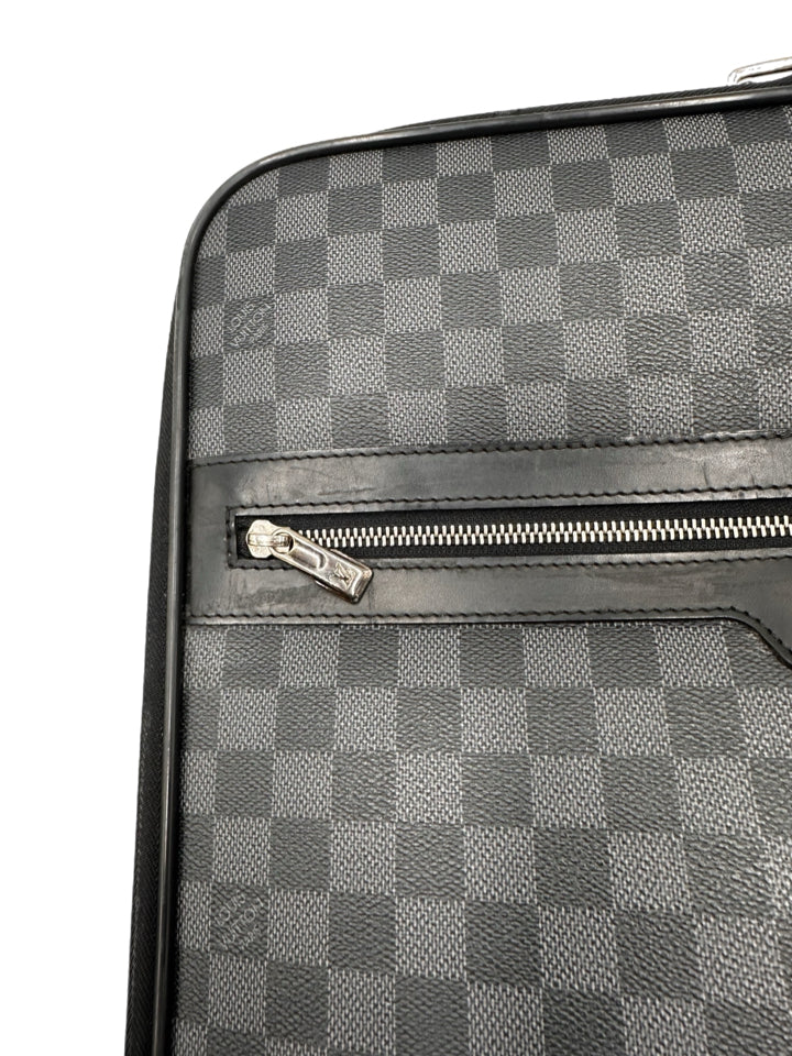 Louis Vuitton Damier Graphite Pegase Business Suitcase - Premium Carry-On Luggage for Business Travel & Executive Trips - Durable & Stylish Men's Travel Bag for Airplane & Office Use