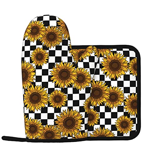 90s Sunflowers Checkerboard