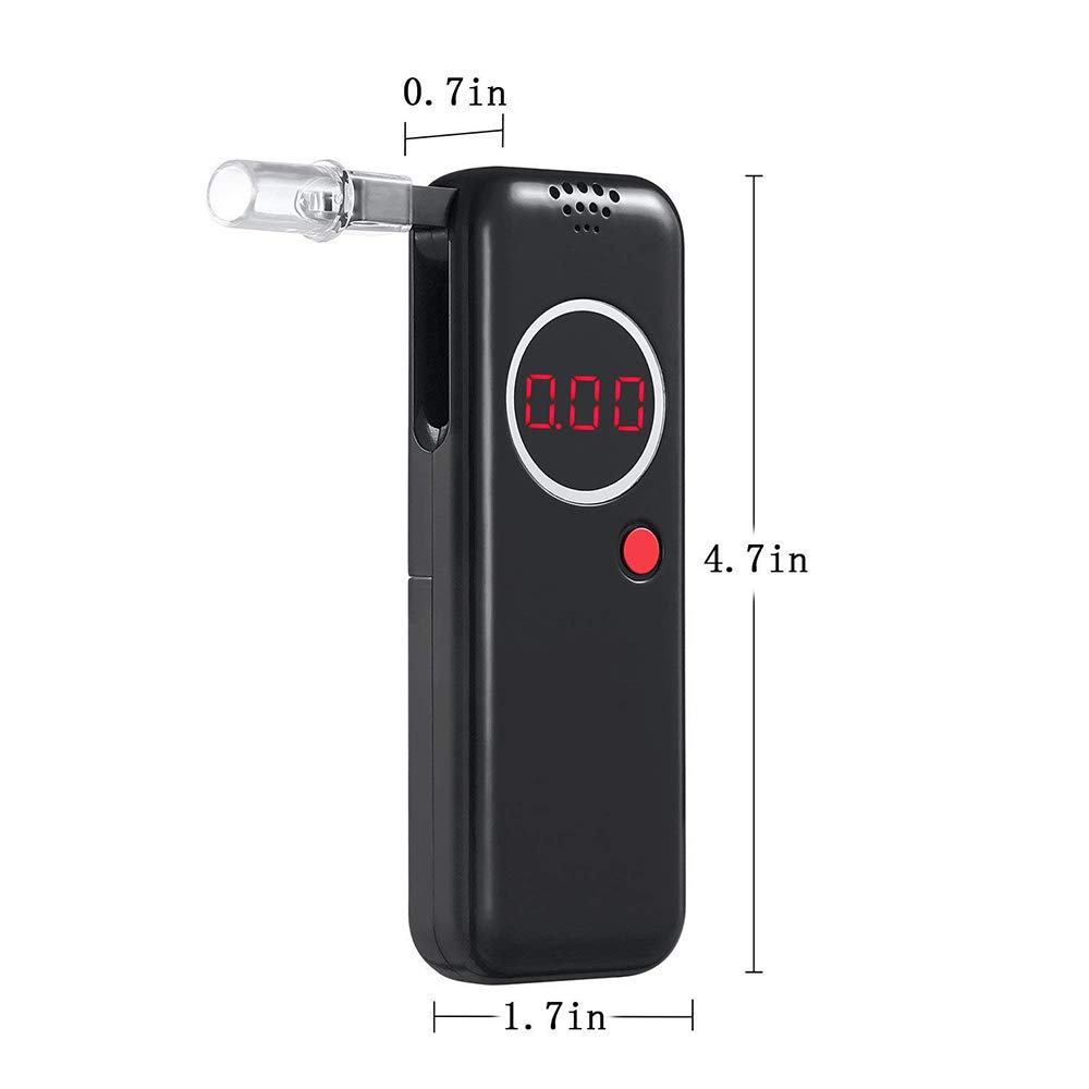 Professional Digital LCD Alcohol Breath Tester - Portable Breathalyzer Analyzer for Car, Home & Workplace Use | Accurate BAC Detection Device for Drivers & Safety Checks