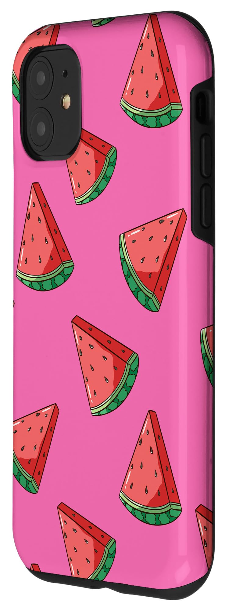 iPhone 11 Case - Cute Hot Pink Watermelon Pattern Protective Cover - Durable Slim Fit Shockproof Phone Case for Women Girls - Perfect for Summer, Beach, Pool Party & Everyday Use