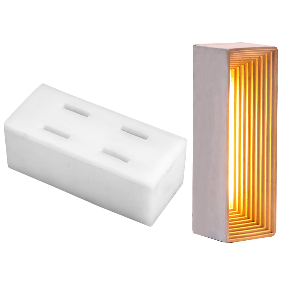 BOOWAN NICOLE Concrete Silicone Mold Kit for DIY Bedside Table Lamps - Includes Accessories & Tools for Home Decor Crafting - Perfect for Modern Farmhouse, Boho Chic, and Industrial Style Decorations