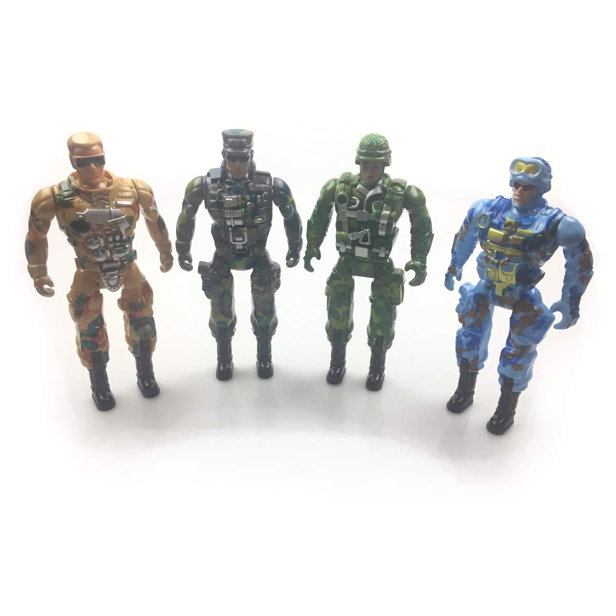 4 Pack Jumbo Soldier Deformation Easter Eggs with Surprise Toys Inside - Fun Easter Basket Stuffers for Kids, Boys & Girls - Perfect for Easter Egg Hunts, Party Favors & Holiday Gifts