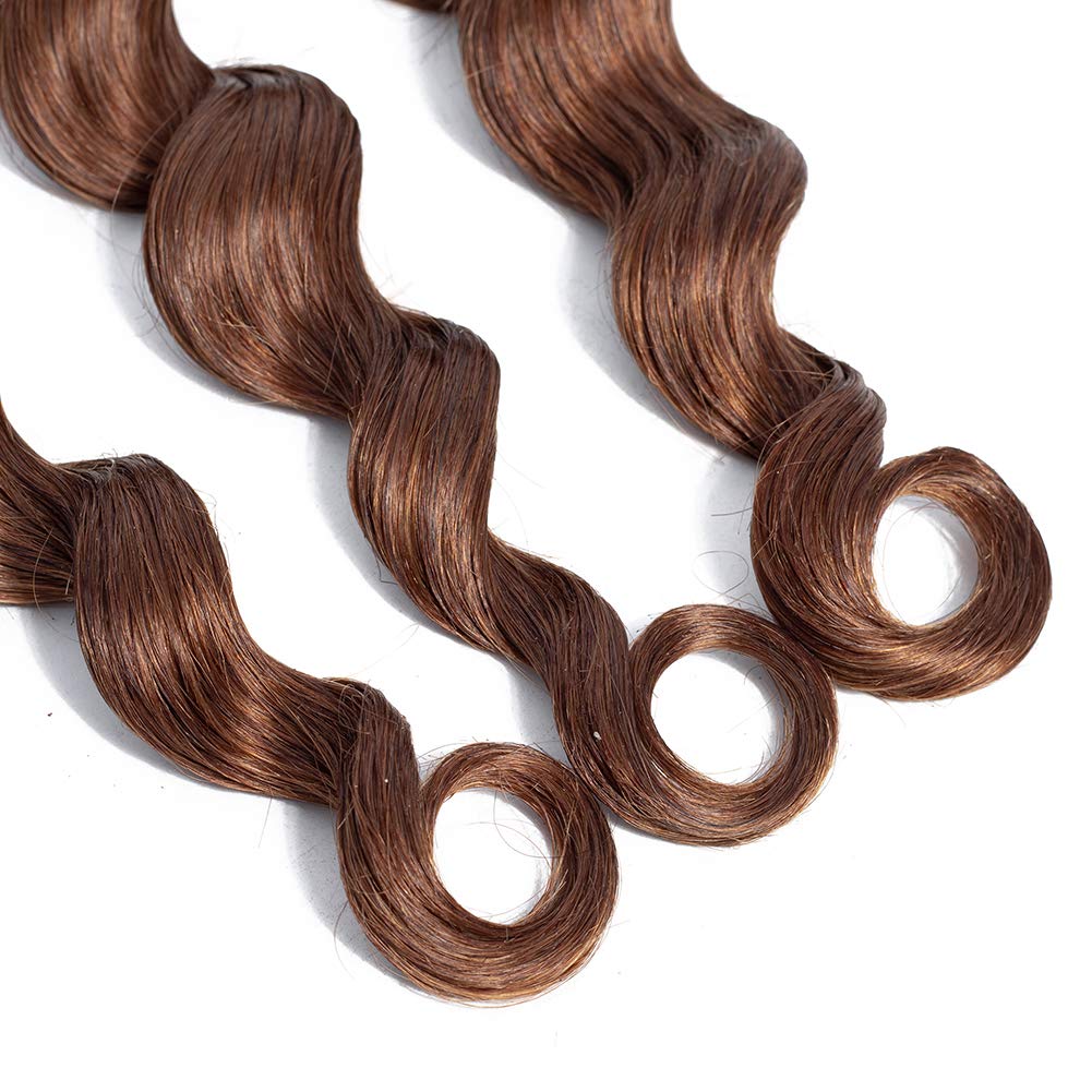 Premium 8A Grade Brazilian Virgin Human Hair Bundles - 100% Unprocessed Deep Loose Wave Hair Extensions (24
