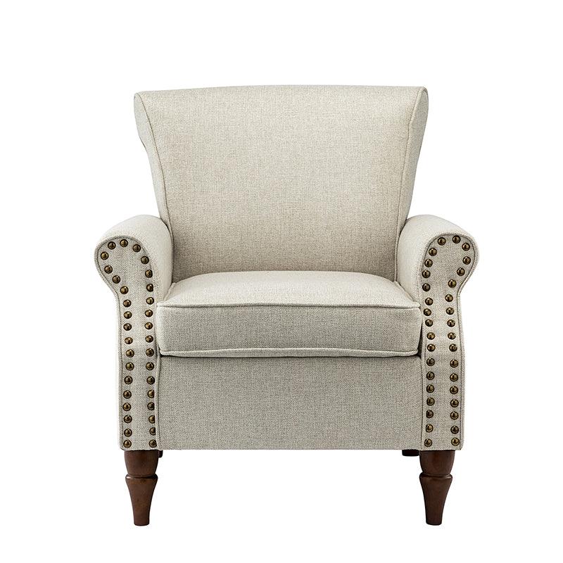 Hypanis Upholstered Armchair with Solid Wood Legs - Modern Living Room Accent Chair for Home, Office & Reading Nook - Comfortable Lounge Chair for Relaxing & Decor