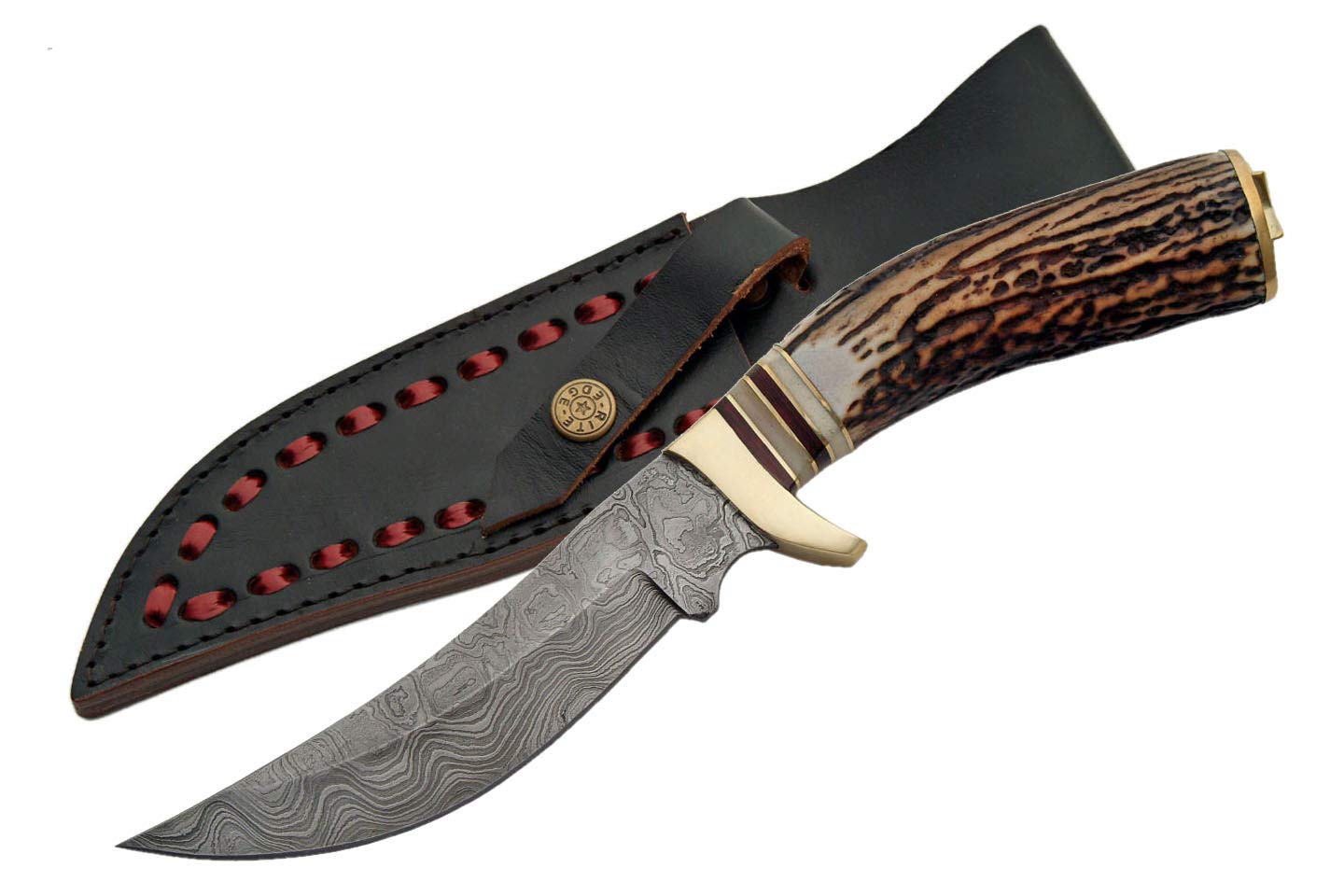 Premium Damascus Steel Mountain Hunter Knife - Handcrafted Hunting & Outdoor Survival Tool - Perfect for Camping, Hiking & Bushcraft Adventures