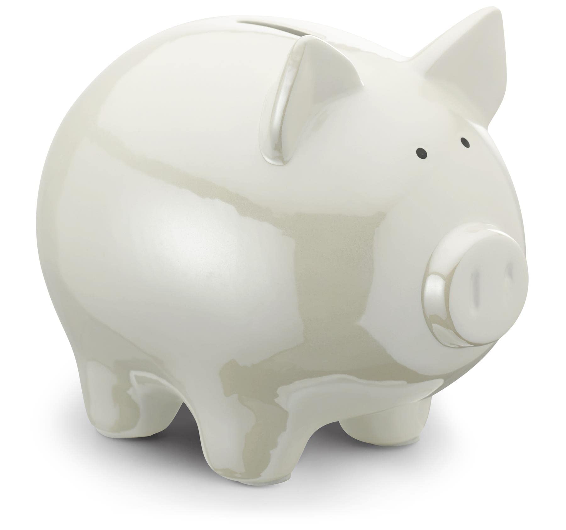 Mousehouse Gifts - Large White Piggy Bank for Kids, Cute Pig-Themed Money Box for Children Ages 3+, Perfect for Birthday Gifts, Savings Education & Room Decor