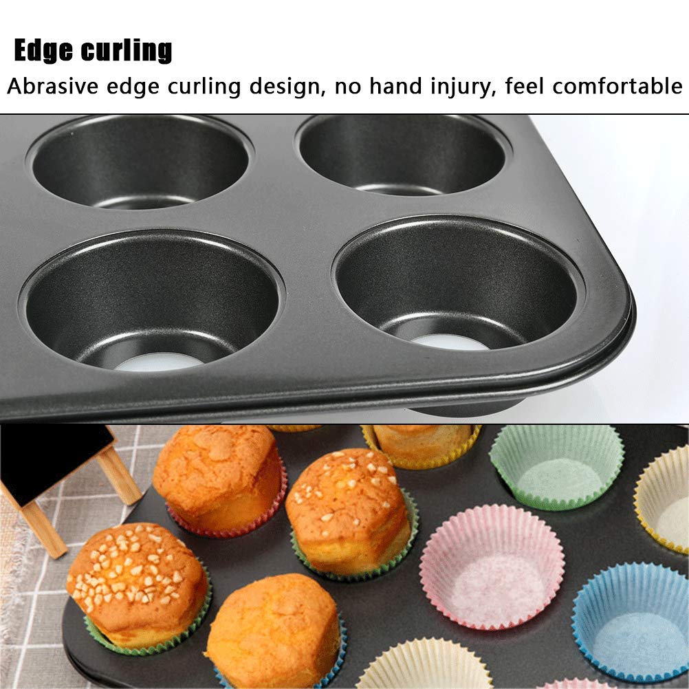 2 Pack 12-Cavity Mini Cheesecake Pan with Removable Bottom - Non-Stick Metal Baking Molds for Cupcakes, Tarts & Desserts - Dishwasher & Microwave Safe - Perfect for Parties, Holidays & Home Baking