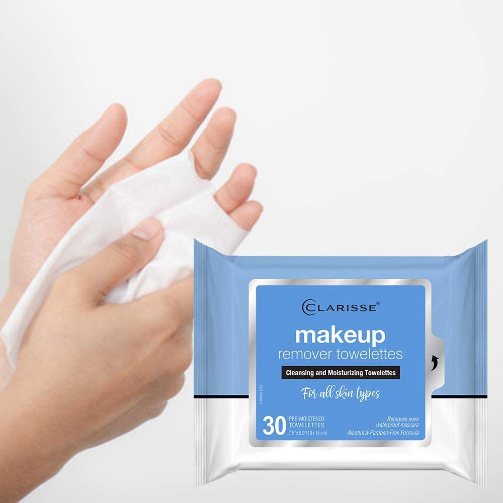 180 Premium Quality Make-Up Remover Wipes | 6 Pack of 30 Count | Gentle Cleansing Facial Towelettes for All Skin Types | Perfect for Travel, Gym & Daily Skincare Routine