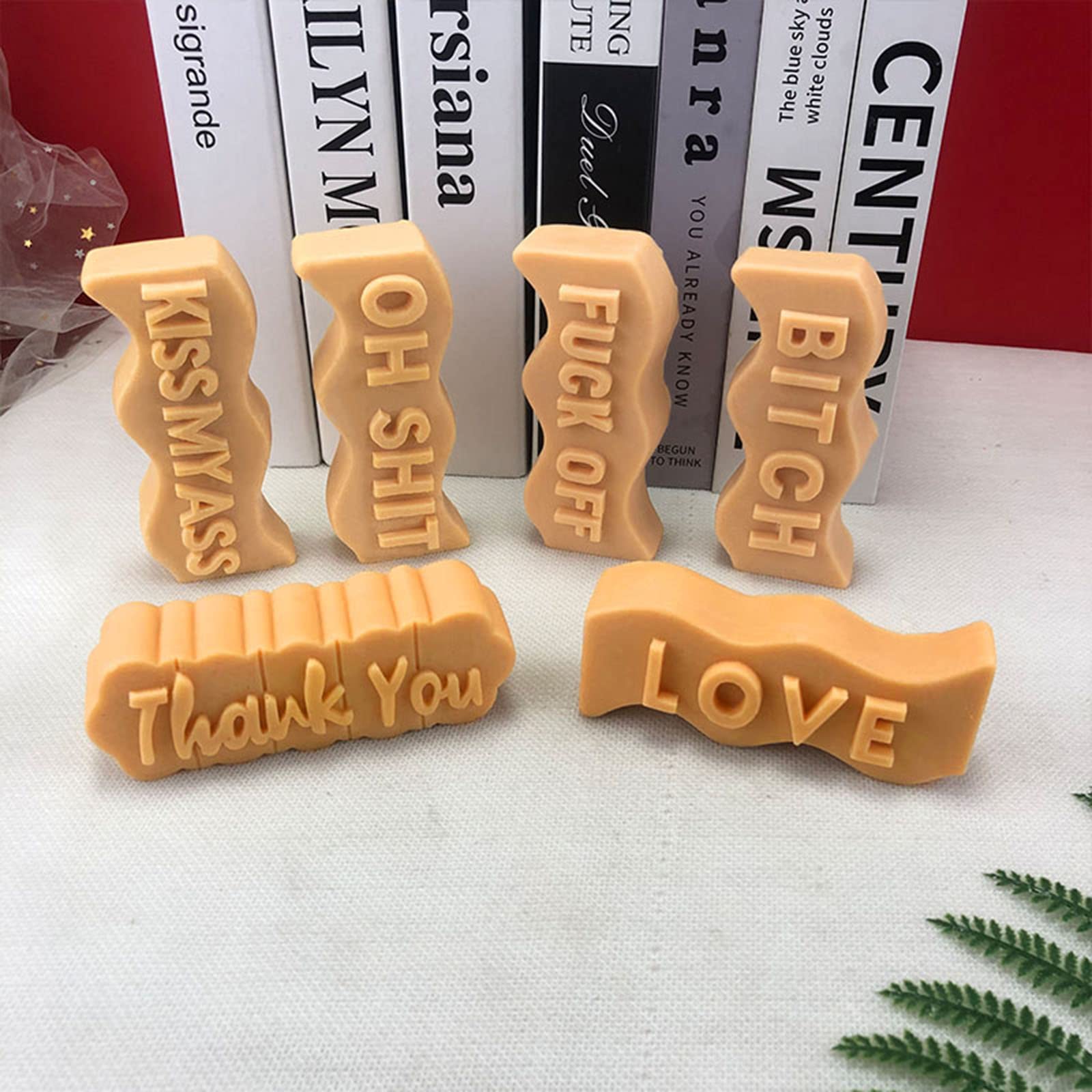 Wave Alphabet Letter Silicone Candle Molds - DIY Epoxy Resin Casting Molds for Clay, Pendants, Plaster Carving - Perfect for Aromatherapy Candles, Handmade Jewelry & Unique White Elephant Gifts (Thank You) - Great for Home Decor, Wedding Favors & Craft Projects