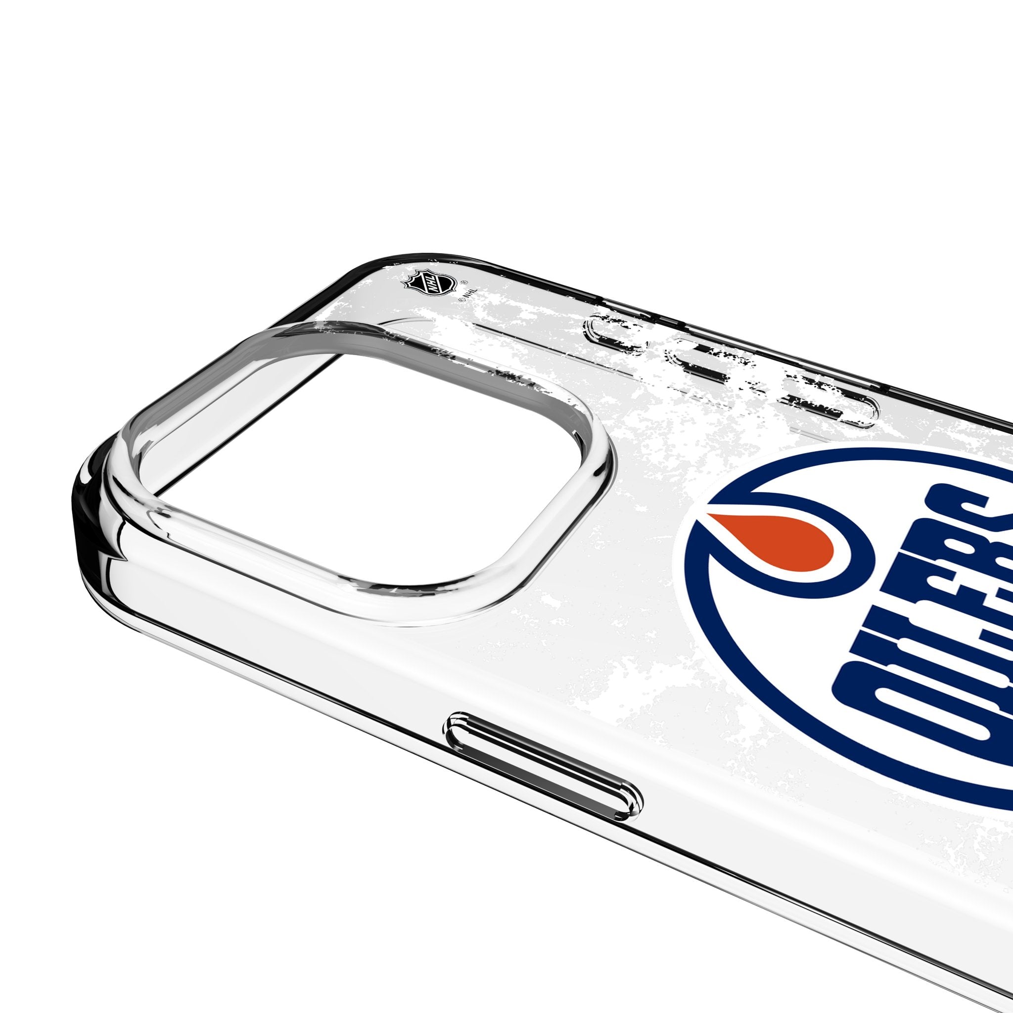 Edmonton Oilers Hockey Team Ice Stripe Clear Protective Phone Case for iPhone 14/13/12/11 Pro Max - Show Your Team Spirit at Games & Daily Use
