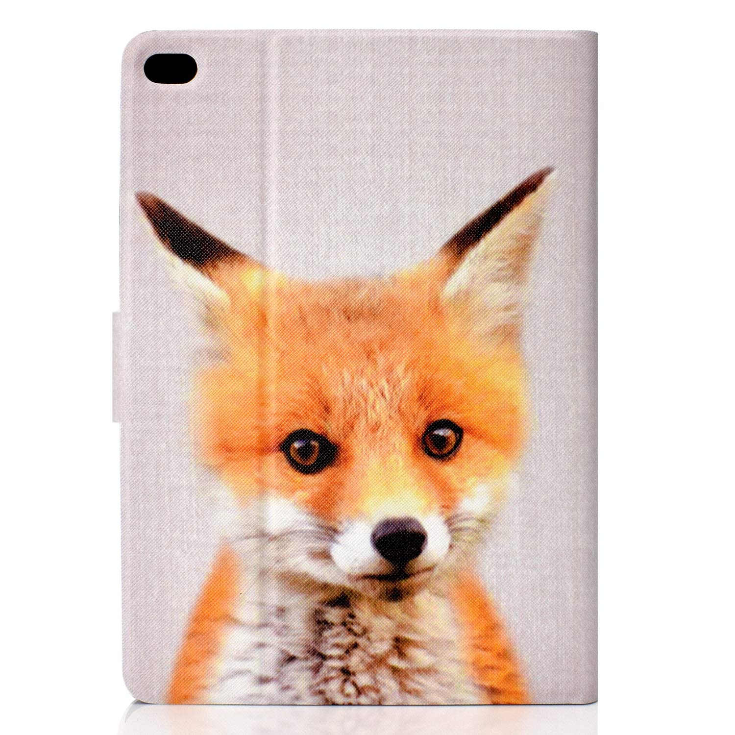 Premium Magnetic Smart PU Leather Case for iPad 9.7 inch (2017/2018) & iPad Air 1/2 - Shockproof Folio Stand Cover with Auto Sleep/Wake Function for iPad 6th/5th Gen & iPad Air 1st/2nd Gen (Yellow Fox Design) - Perfect for Work, Travel & Home Use
