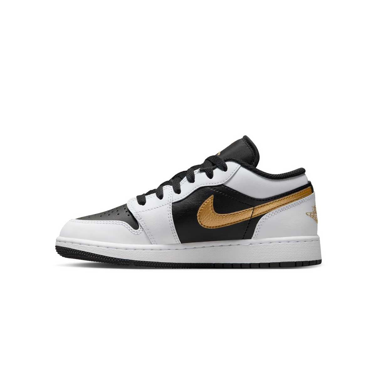 Kids Air Jordan 1 Low 'White Metallic Gold' Sneakers - Boys & Girls Basketball Shoes for Casual Wear & Sports - Perfect for School, Playground & Everyday Fashion