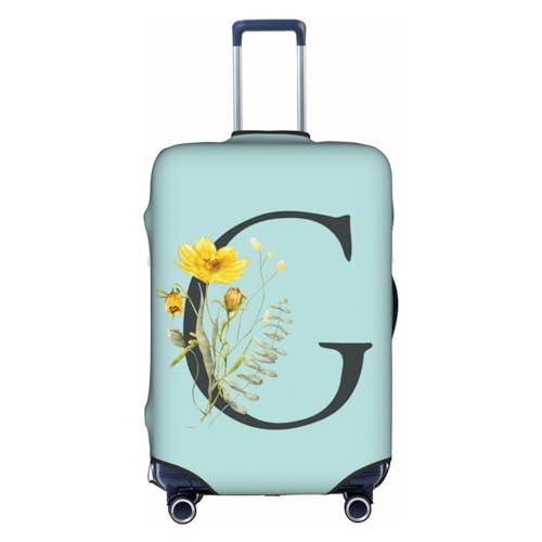 Black Letter G Boho Floral Flowers Leaves