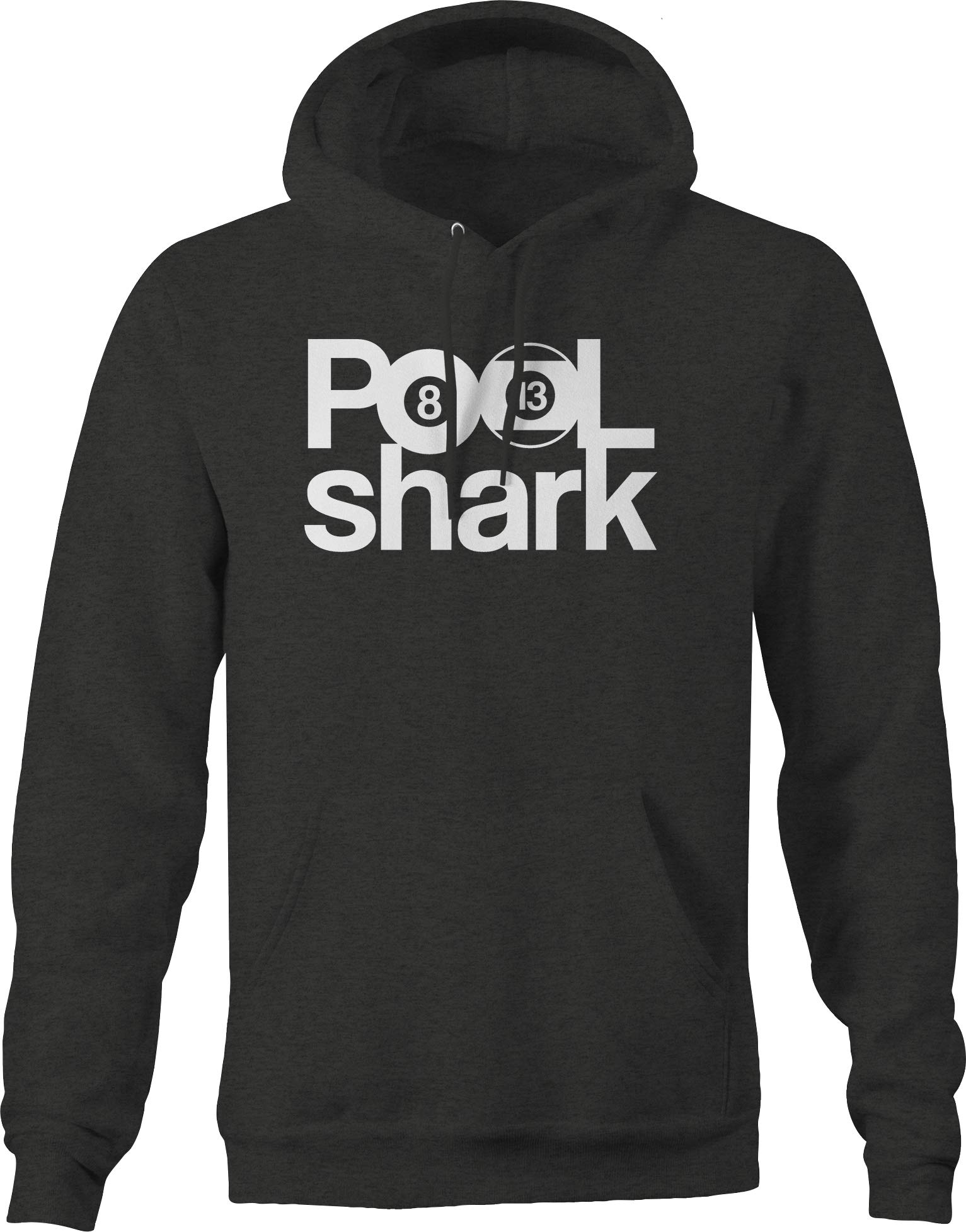 Pool Shark Funny Billiards Game Cue Stick Balls Rack Solid Stripe Hoodies for Men - Dark Grey - Perfect for Casual Wear & Billiards Enthusiasts