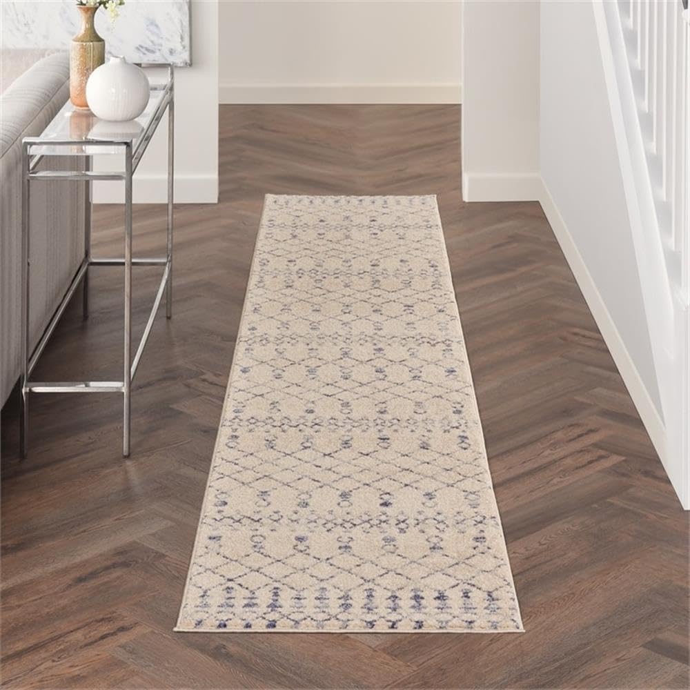 Nourison Royal Moroccan Farmhouse Beige Blue 2'3
