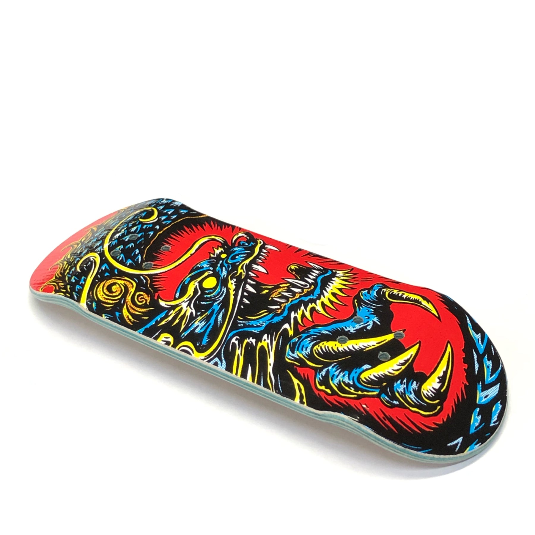 Chems Fingerboard Deck - Blue Dragon Professional Skateboard Mini Deck for Finger Tricks & Skateboarding Practice - Perfect for Kids, Teens & Adults at Home, School or Office