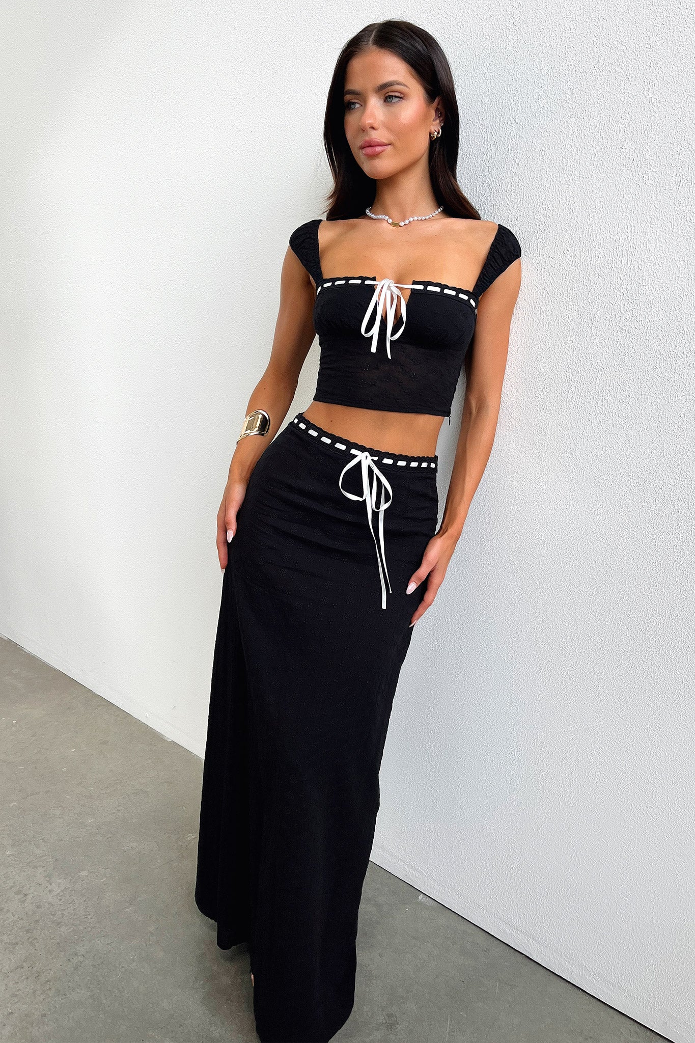 Flora Maxi Skirt for Women - Elegant Black Floral Print Long Skirt | Perfect for Summer, Beach, Boho Outfits & Casual Wear