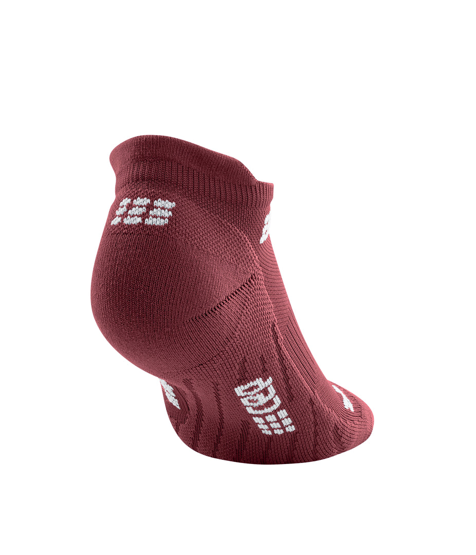 CEP Women's The Run Socks No Show V4 - Dark Red (WP268R) | Breathable Running Socks for Women | Perfect for Jogging, Gym Workouts & Everyday Comfort
