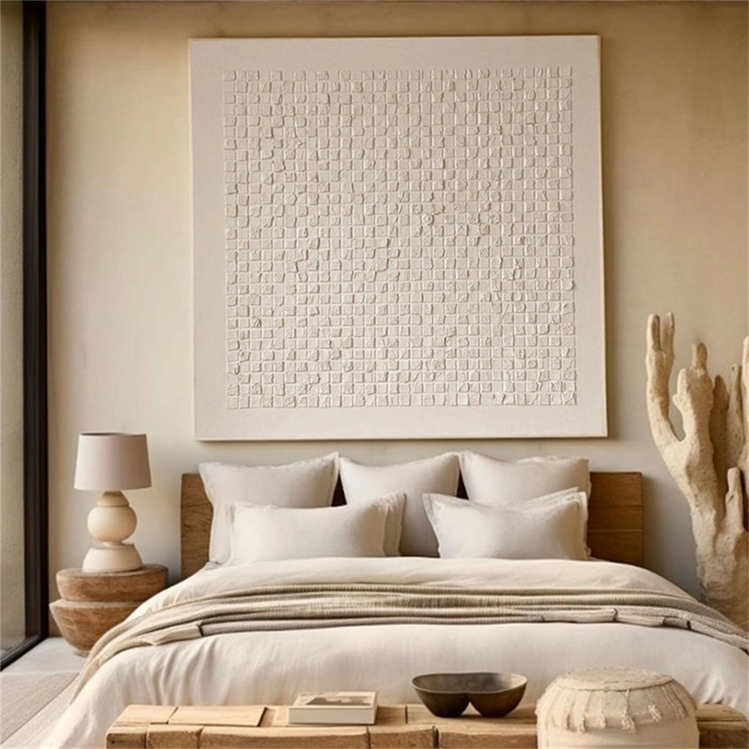 Beige & Brown Abstract Wall Art Print #BB086 - Modern Home Decor for Living Room, Bedroom & Office
