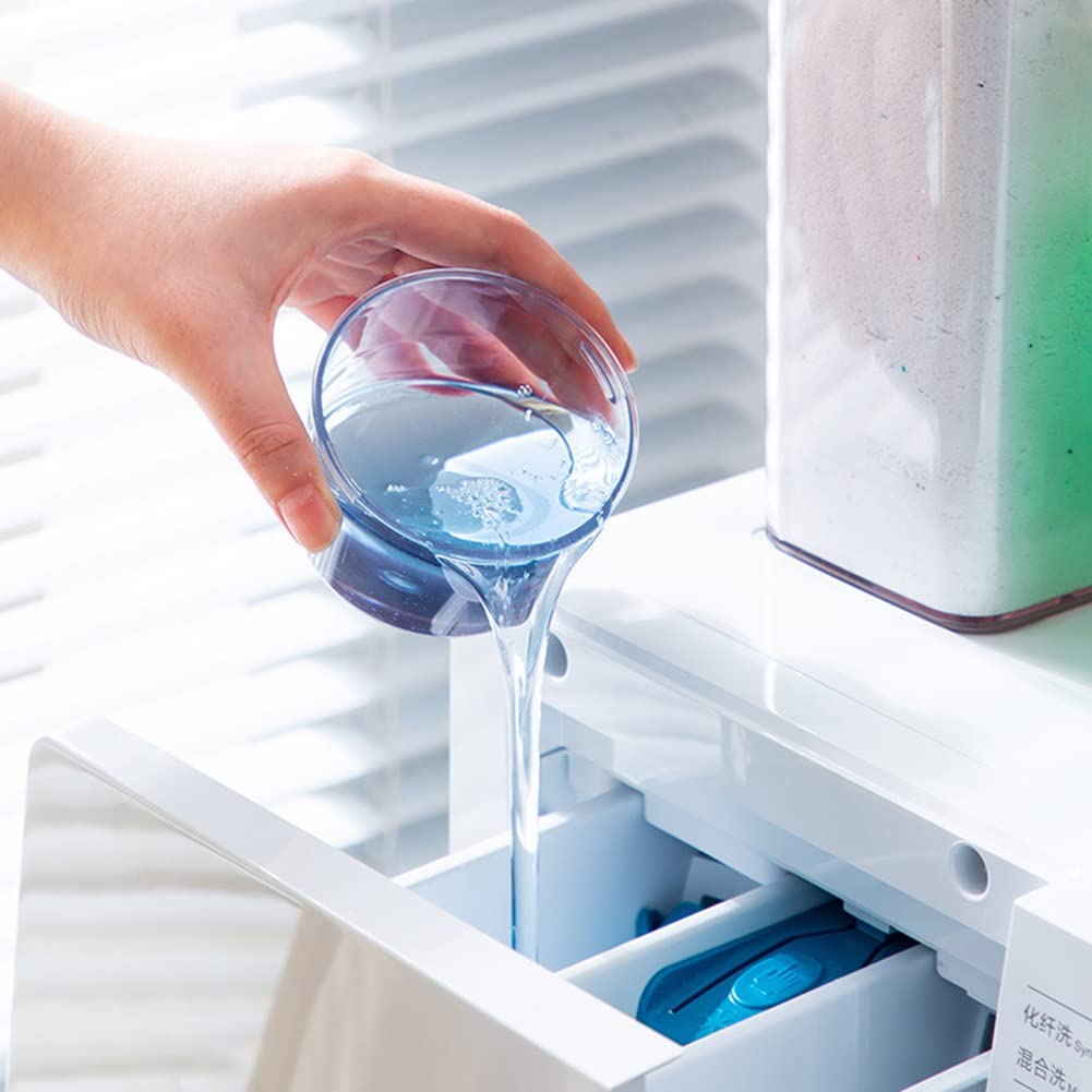 FUBESK Airtight Laundry Detergent Dispenser with Measuring Cup - Powder Detergent Storage Container for Washing Machine - Perfect for Laundry Room Organization & Closet Storage