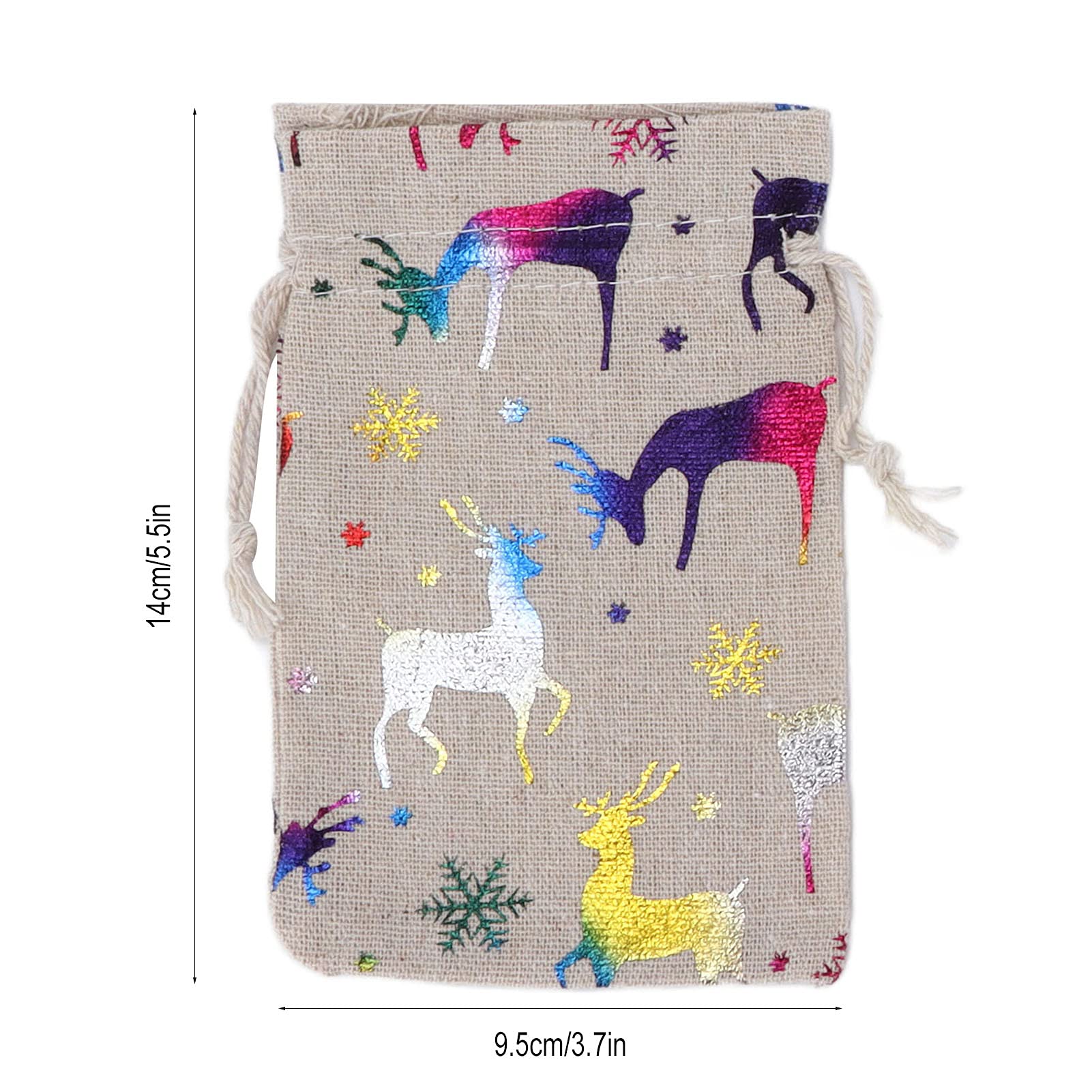 24PCS Drawstring Gift Bags - Hanging Christmas Bags with Clips, Linen Pouches for Holiday Birthday Party Favors | Perfect for Christmas Decorations, Stocking Stuffers & Gift Wrapping