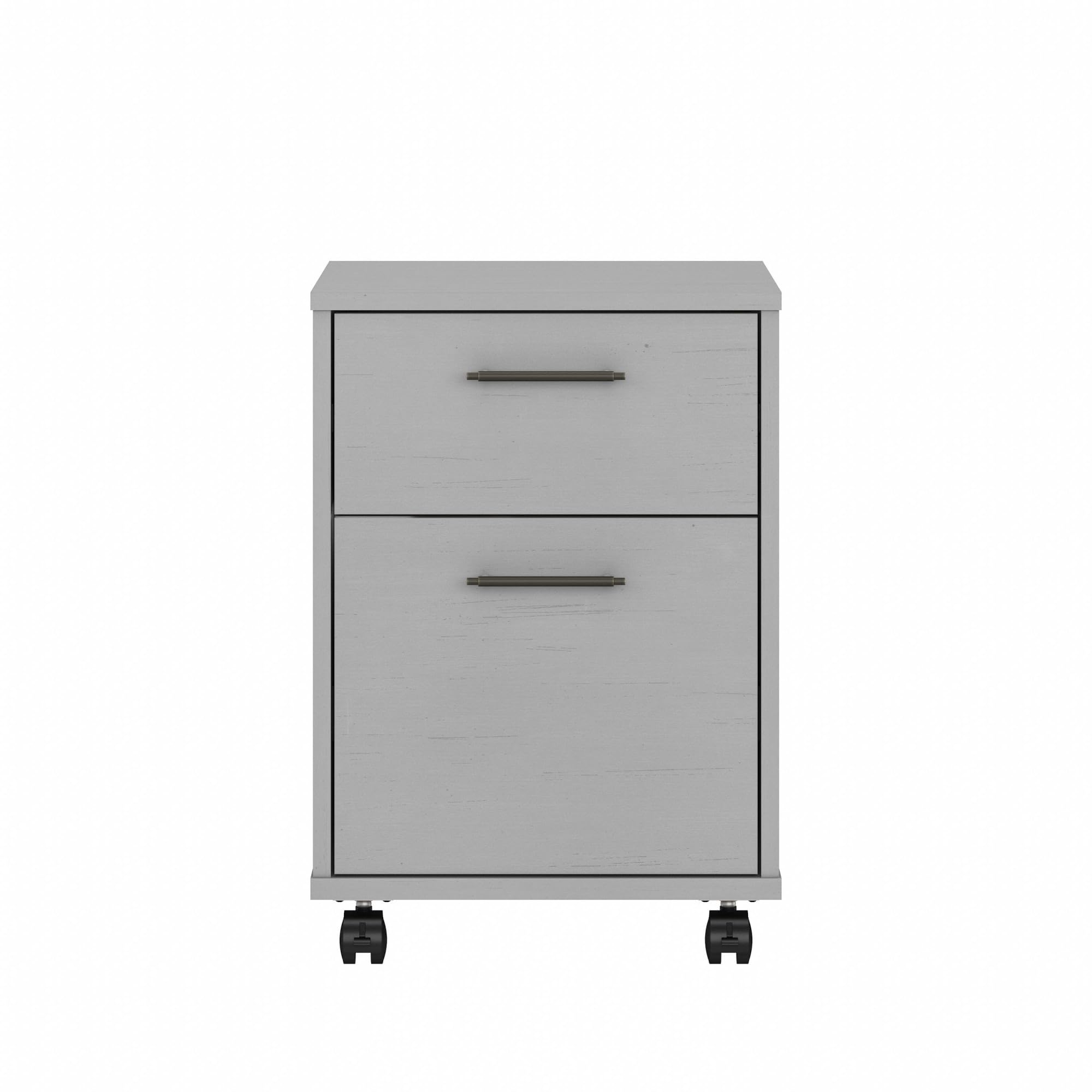 Bush Furniture Key West 2-Drawer Rolling File Cabinet - Mobile Storage Cabinet for Home Office, Small Under Desk Organizer with Wheels, Cape Cod Gray - Perfect for Office Organization & Small Space Storage Solutions