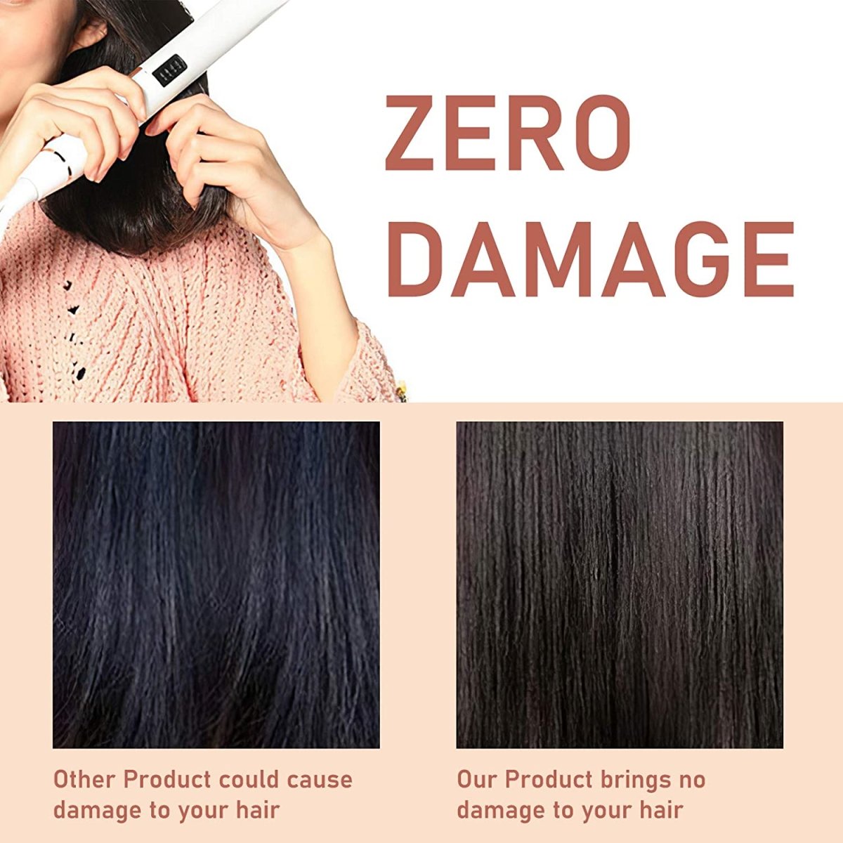 Professional LED Screen Hair Straightener with Floating Ceramic Plates & Digital Controls - Titanium Anti-Static Flat Iron for Smooth, Shiny Hair - Perfect for Home Use, Salon Styling & Travel