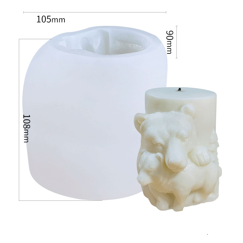 Animal Shape Silicone Candle Molds - 4.25 Inch Height (108mm) - DIY Candle Making Kit for Birthday, Wedding, Home Decor & Holiday Crafts