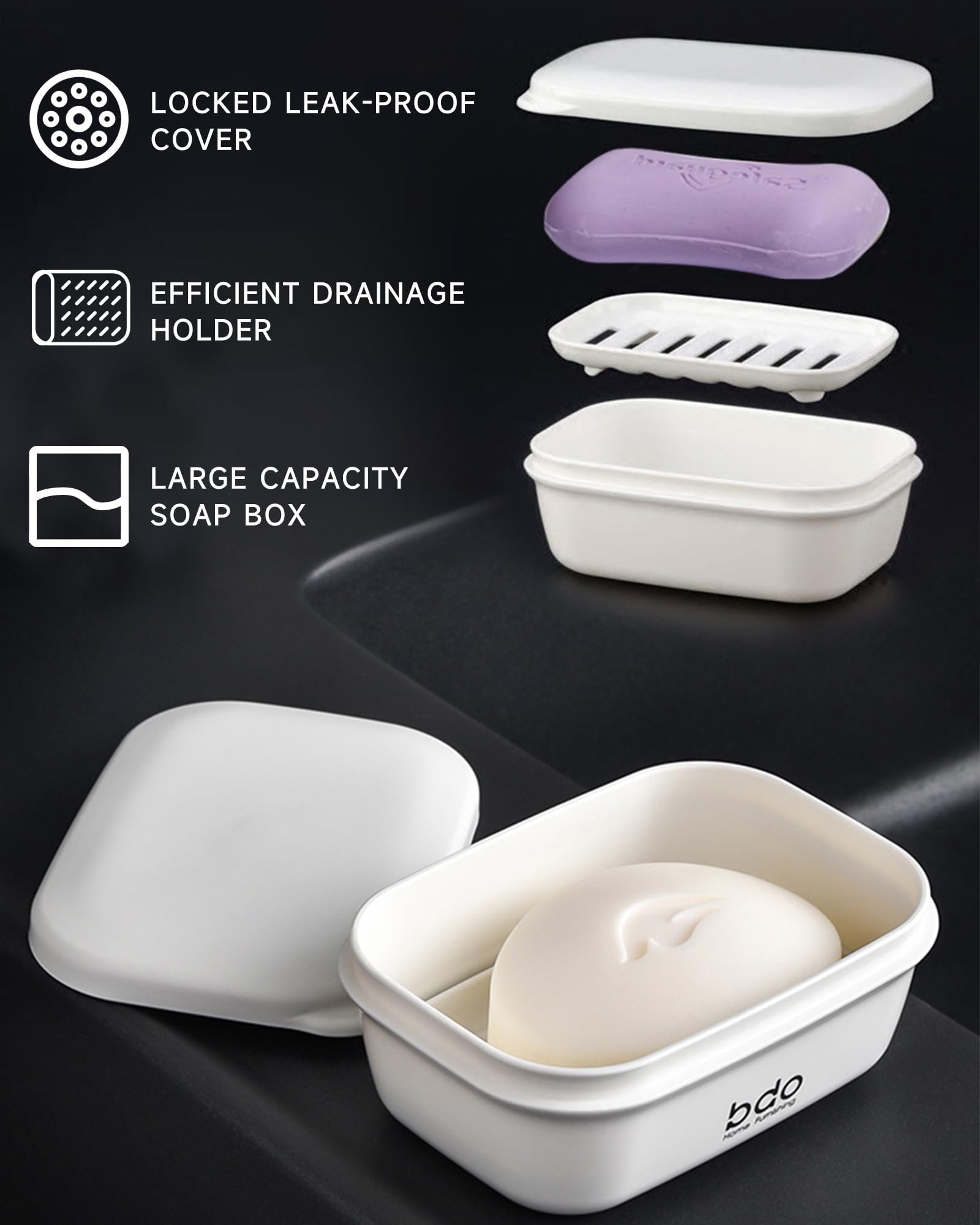 Leakproof Travel Soap Case with Lid - Portable Bar Soap Holder for Bathroom, Shower, Gym & Travel | Waterproof Soap Container for Camping, Vacation, School & Outdoor Activities (Pink) - Perfect for Backpacking, Hiking & Daily Use