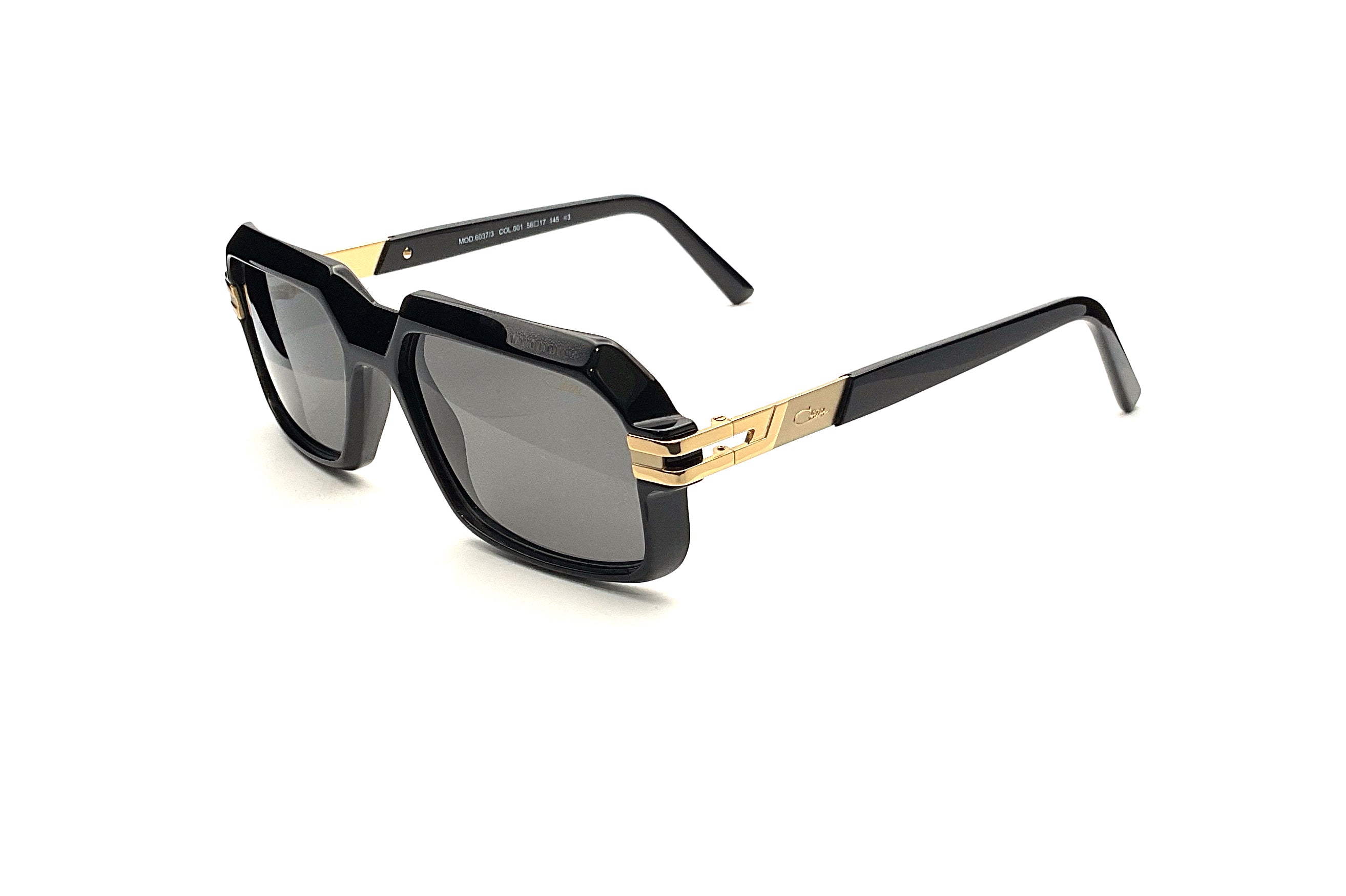 Cazal 6037/3 Sunglasses - Black/Gold Frame, UV Protection, Retro Style for Men & Women - Perfect for Outdoor Activities, Driving, and Fashion Accessories