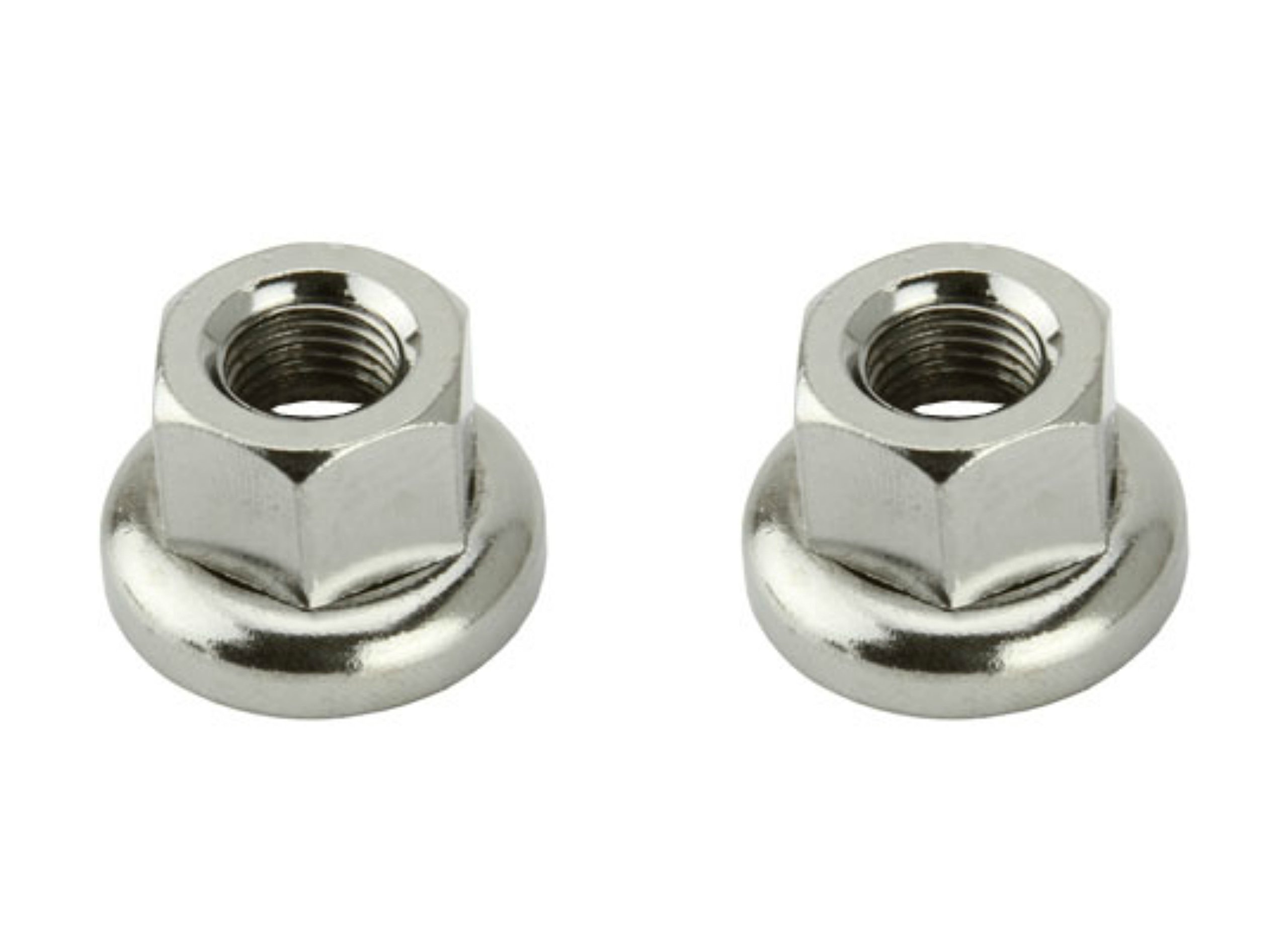 Lowrider 2 - 9x1mm Chrome Track Hub Nuts for Front Wheel - Set of 2 - Bicycle & Fixie Bike Accessories - Perfect for Urban Commuting and Track Racing
