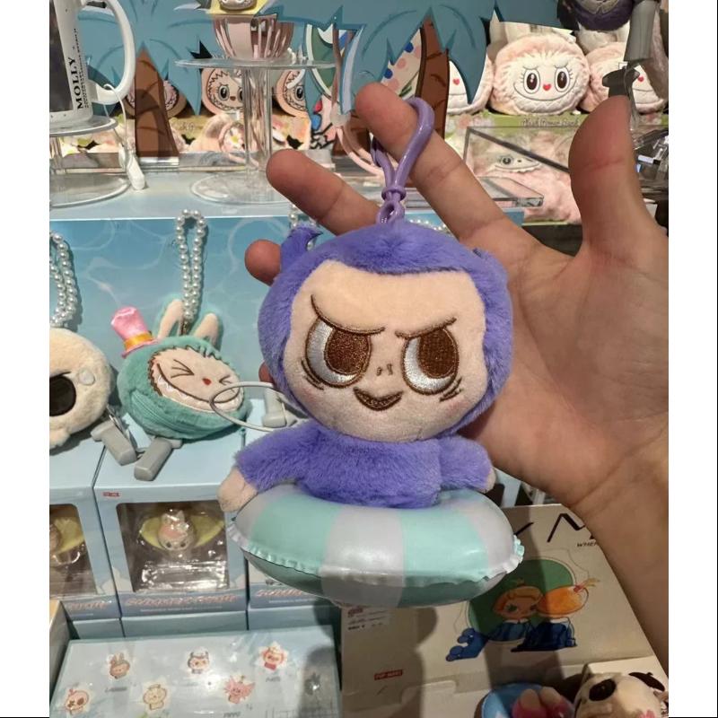 Labubu The Monsters Party Swimming Ring Plush Toy - YAYA Series | Cute Inflatable Pool Float for Summer Beach Party & Poolside Relaxation
