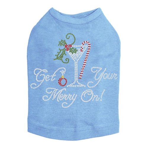 Christmas Martini Dog Tank Top - Festive Holiday Pet Apparel in Multiple Colors - Perfect for Christmas Parties & Pet Photos