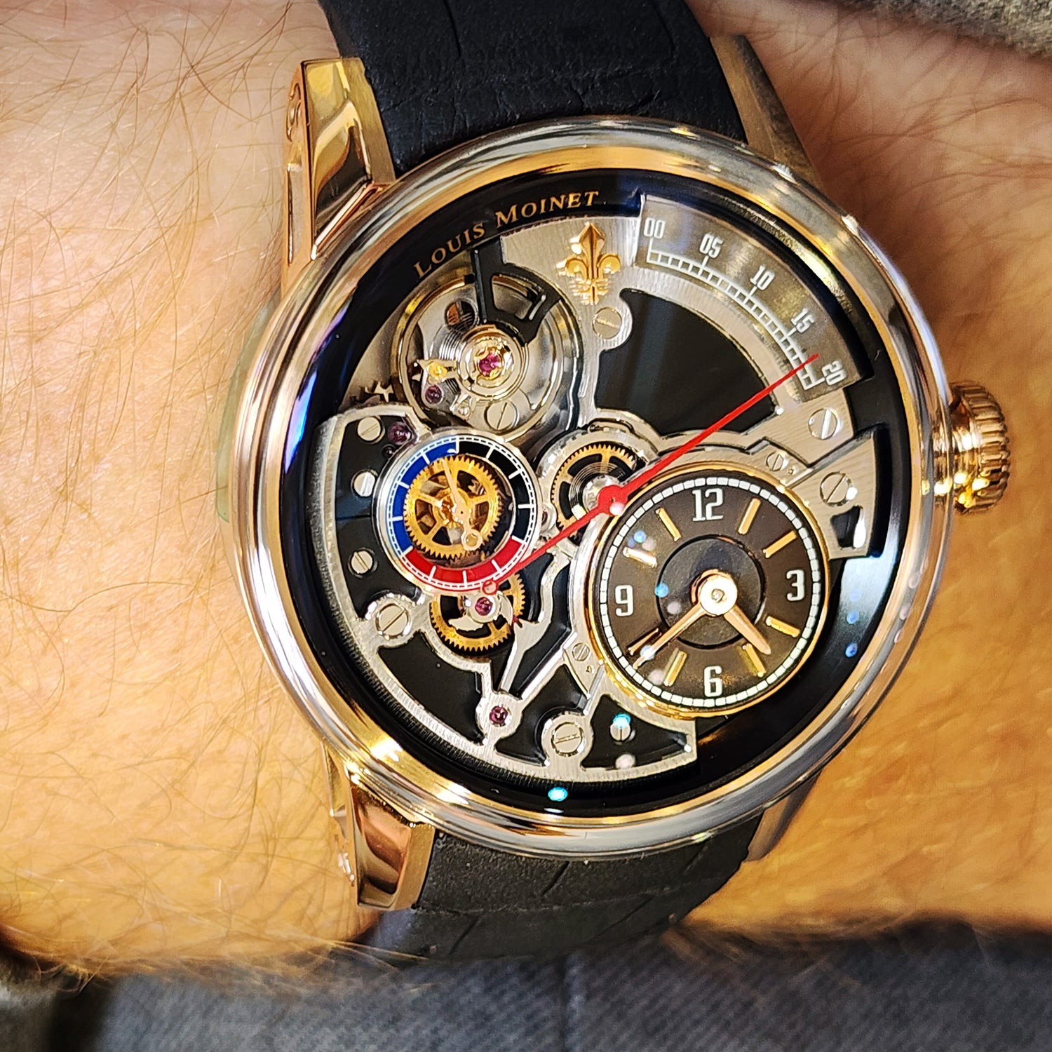 Louis Moinet Tempograph Spirit Luxury Chronograph Watch - Premium Swiss Automatic Timepiece for Men - Perfect for Business, Gala & Special Occasions